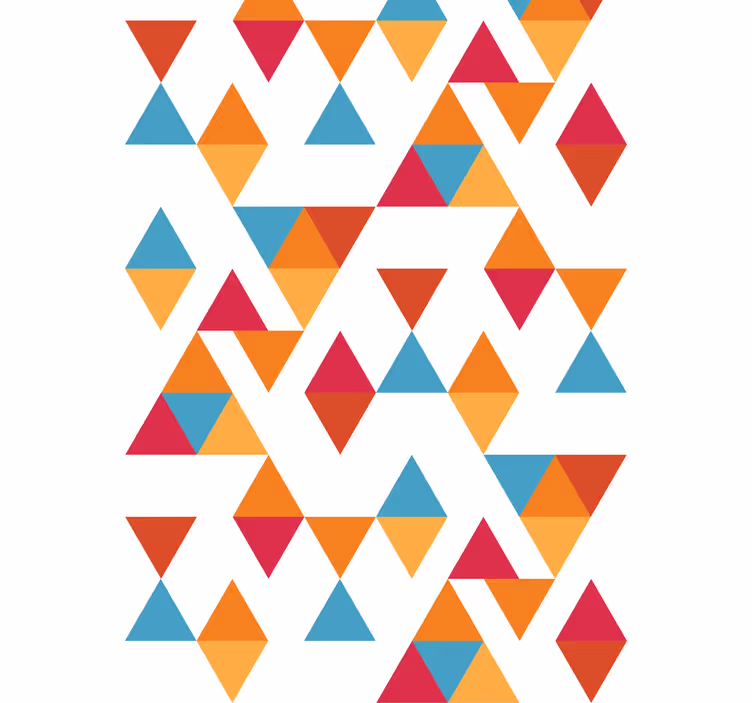 Tenda a rullo moderna triangolo geometrico colorato - TenStickers