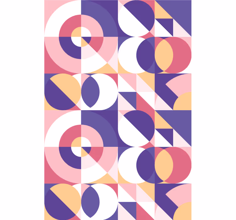 Tenda a rullo moderna motivo a cerchi geometrici - TenStickers