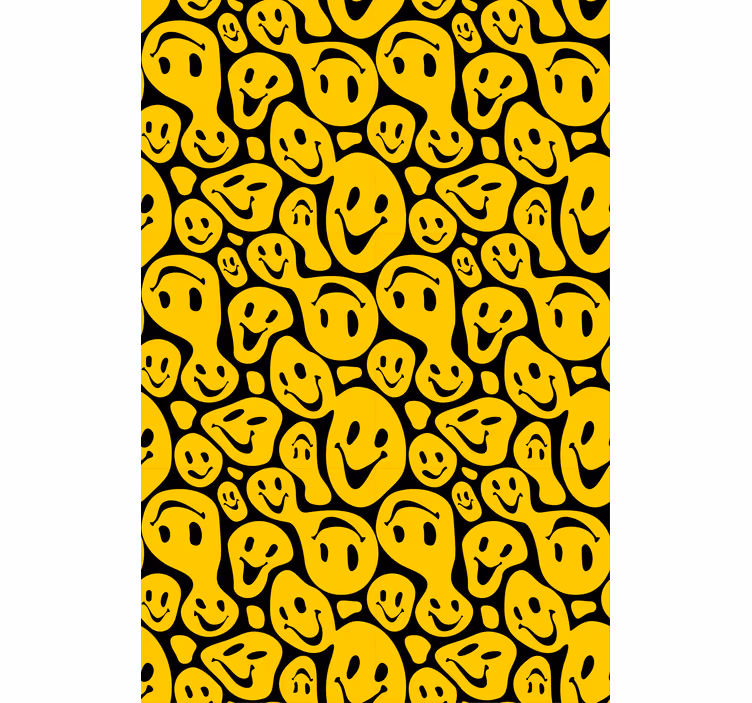 Tenda a rullo divertente modello di faccina sorridente - TenStickers