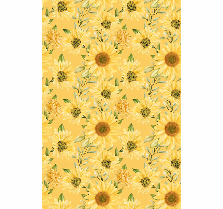 Tenda a rullo fiori e piante modello giardino girasole - TenStickers