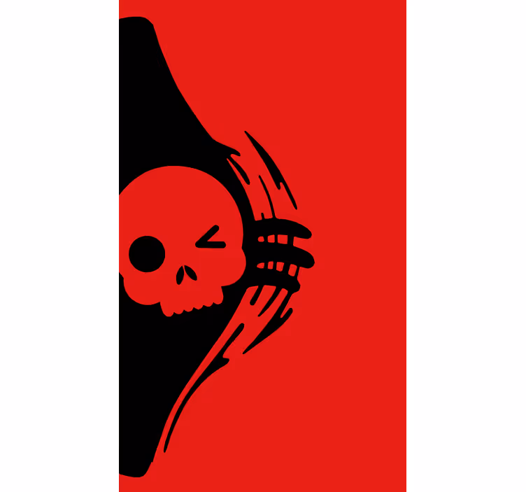Tenda a rullo gamer disegno dell'emblema del teschio - TenStickers