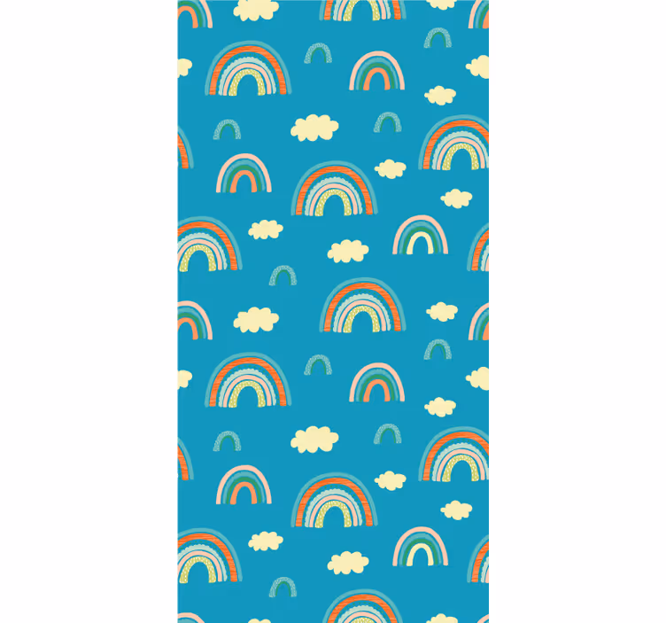 Tenda a rullo cameretta motivo arcobaleno vivace - TenStickers