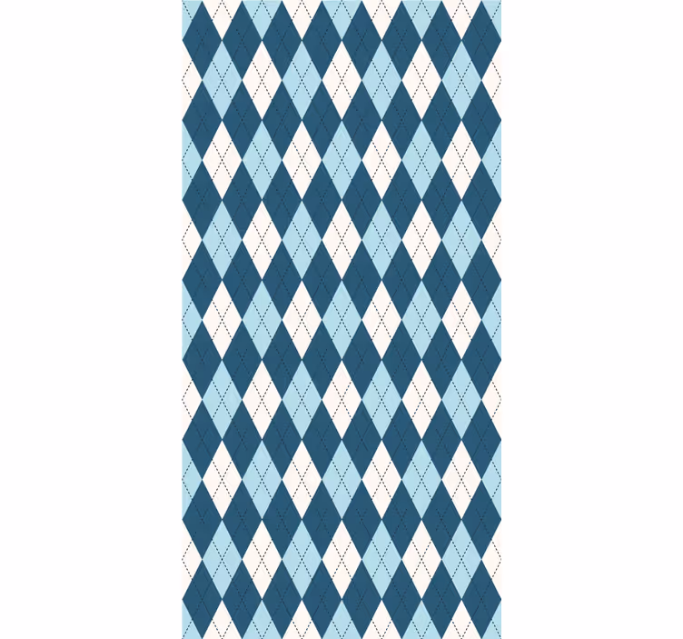 Tenda a rullo moderna motivo a diamante blu - TenStickers