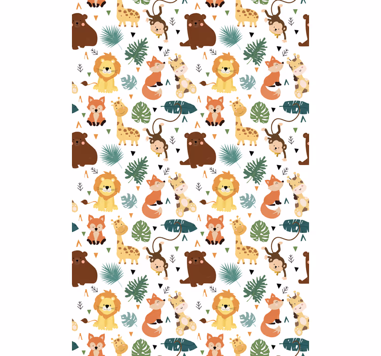 Tenda a rullo animali simpatiche creature da safari - TenStickers