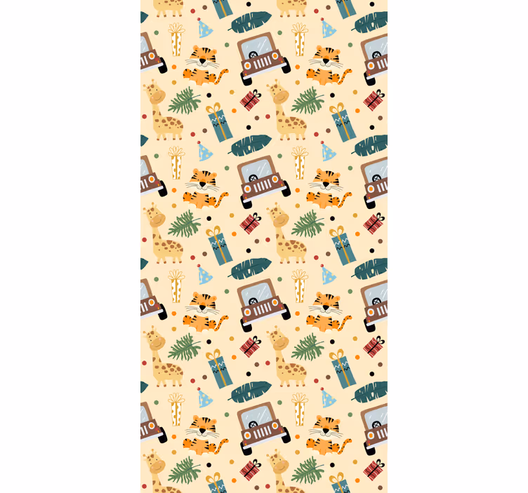 Tenda a rullo cameretta avventure a tema safari - TenStickers