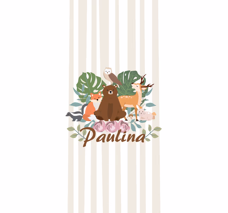 Tenda a rullo animali collezione fauna forestale - TenStickers