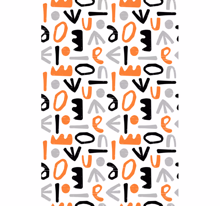 Tenda a rullo frasi lettere geometriche - TenStickers