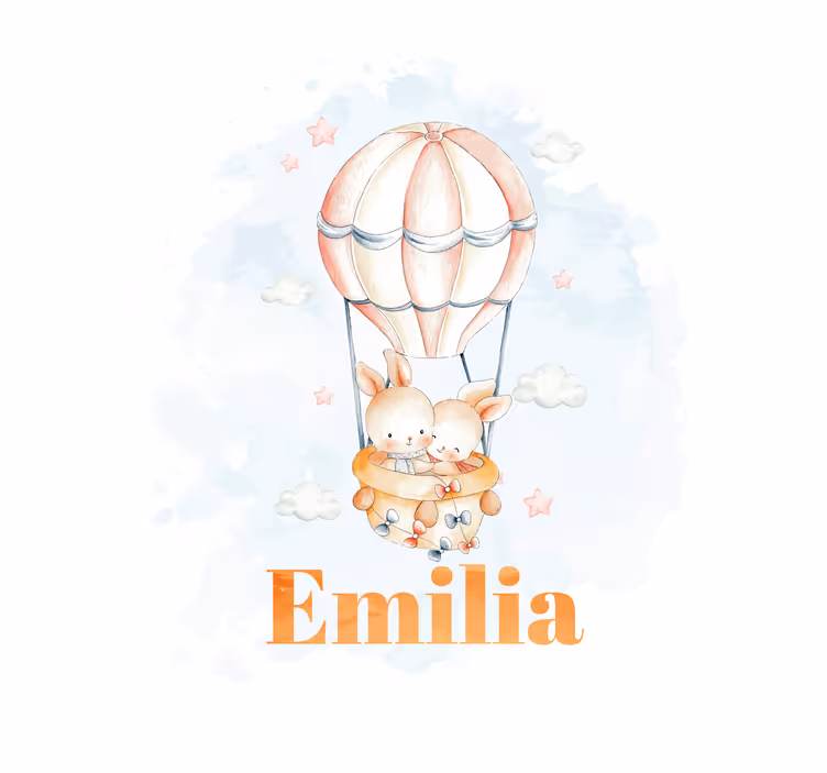 Tenda a rullo con disegni Palloncino pastello con dolci animali - TenStickers