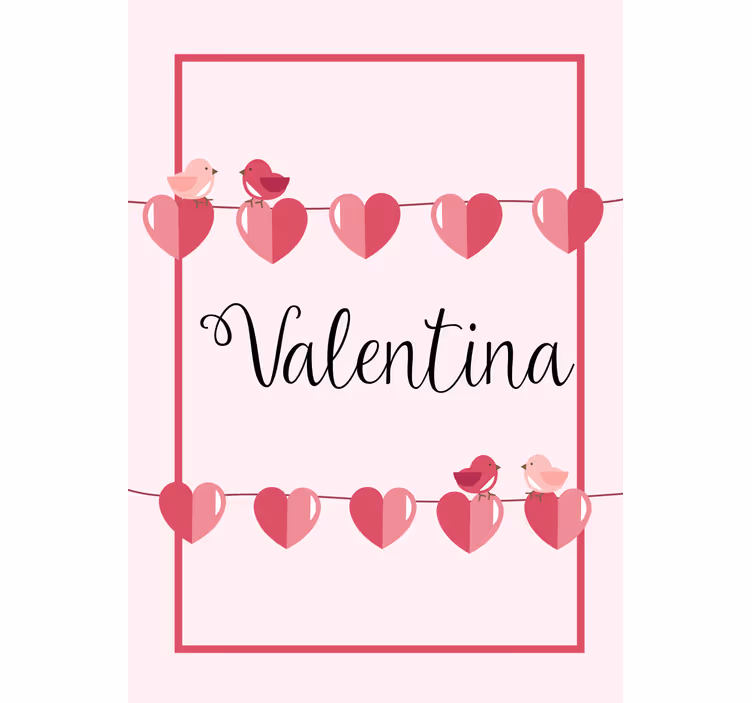 Tenda a rullo camera ragazzi cuori d'amore e nome - TenStickers