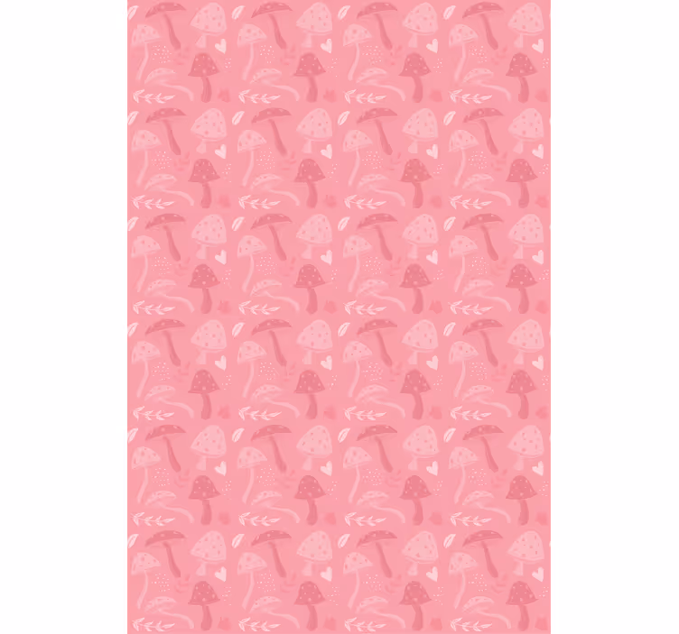 Tenda a rullo fiori e piante funghi rosa affascinanti - TenStickers