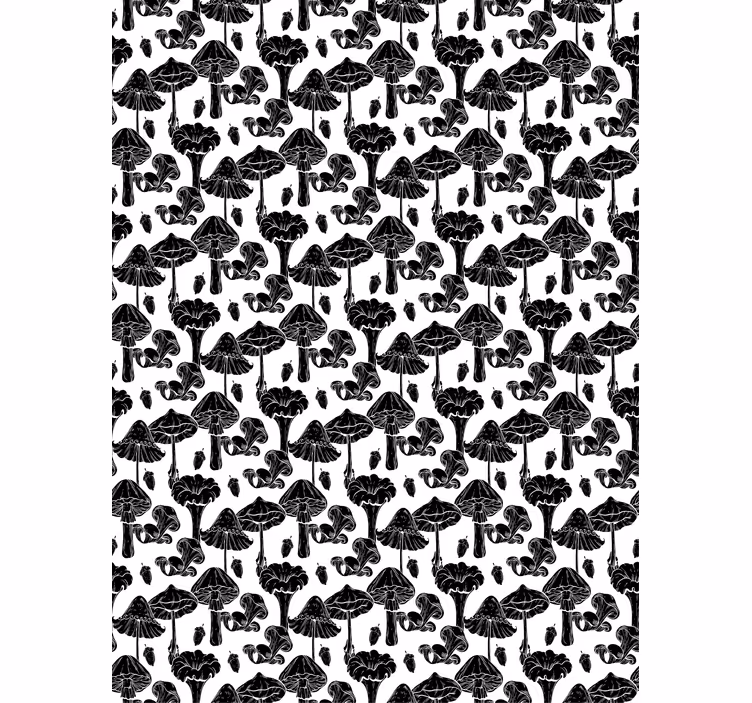 Tenda a rullo fiori e piante modello fungo - TenStickers
