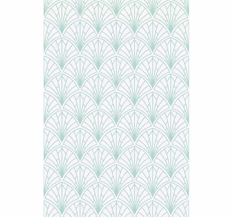 Tende a rullo motivi disegno geometrico foglia verde - TenStickers