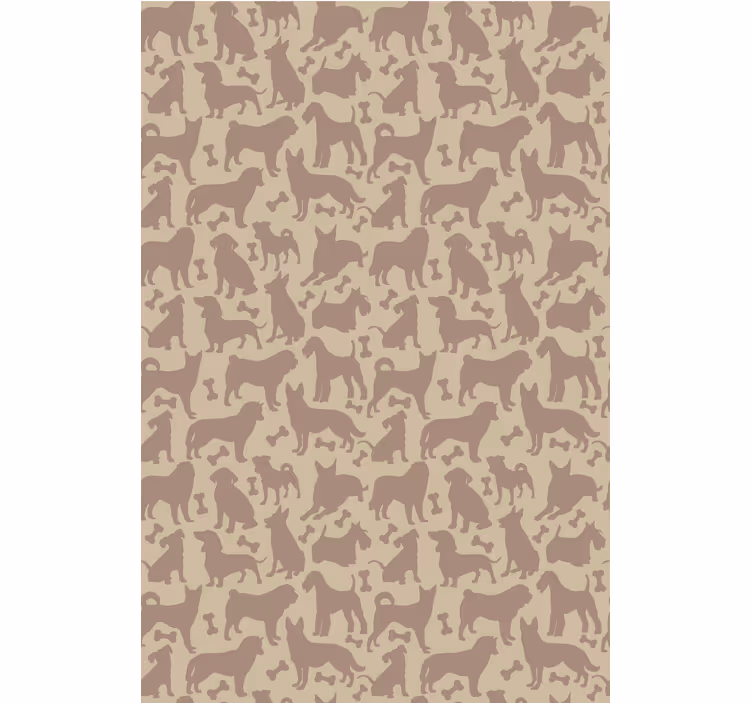 Tenda a rullo animali modello di sagome di cani - TenStickers