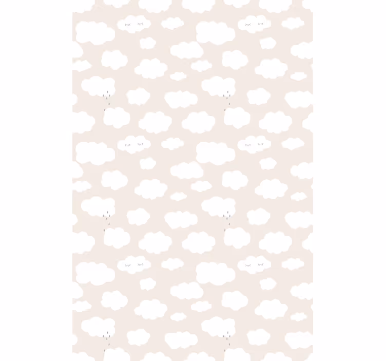 Tende a rullo nuvole Sfondo beige con pianto - TenStickers