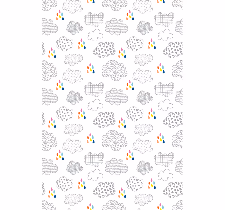 Tenda a rullo nuvole modello grigio piovoso - TenStickers
