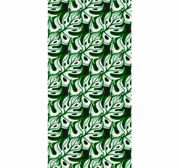 Tenda a rullo fiori e piante motivo a foglie lussureggianti - TenStickers