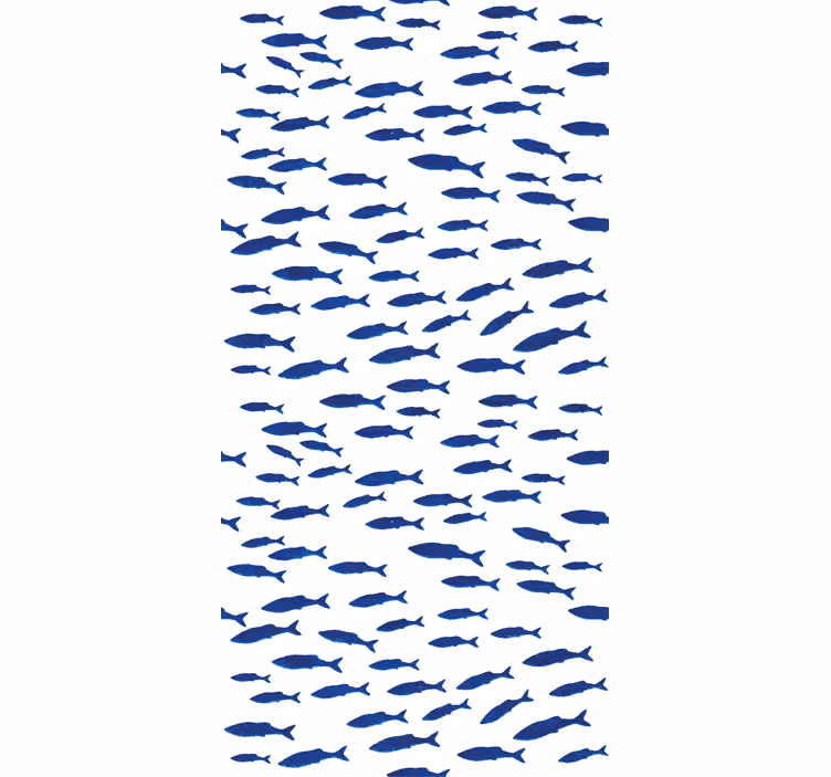 Tenda a rullo animali modello di pesce che sciama - TenStickers