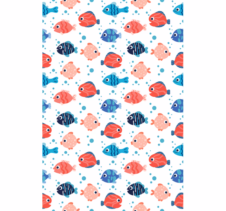 Tenda a rullo animali motivo a pesci colorati - TenStickers