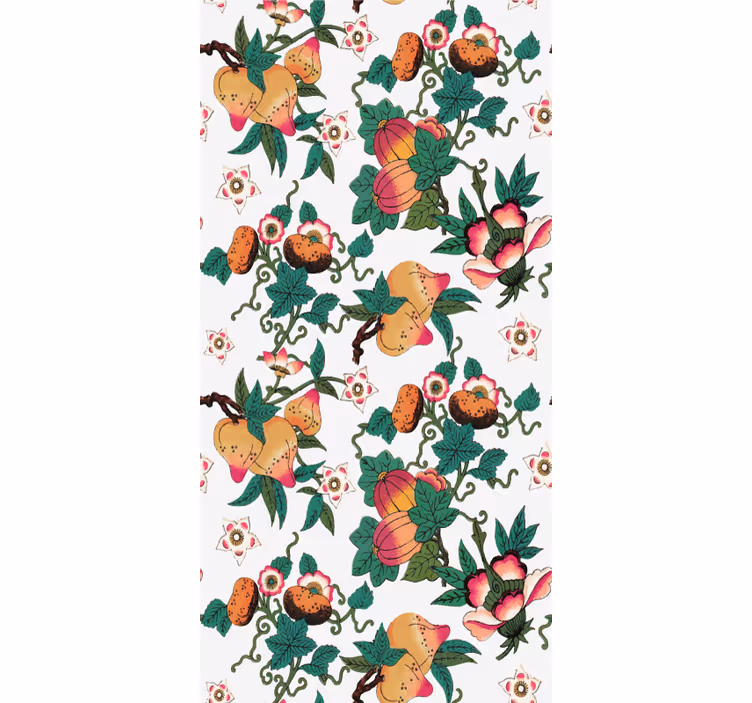 Tenda a rullo fiori e piante rigogliose - TenStickers
