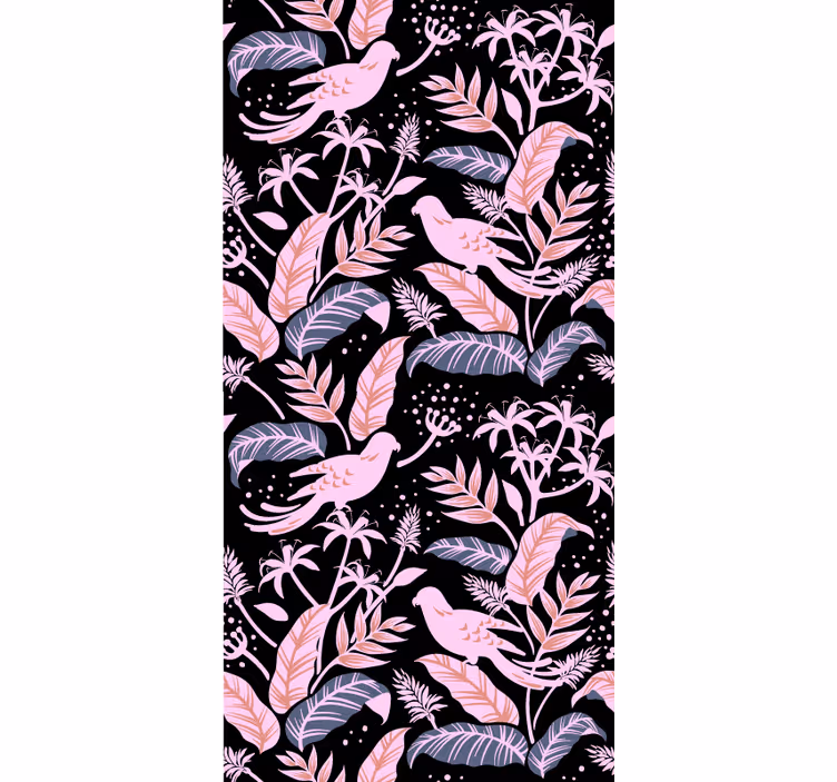 Tenda a rullo animali motivi di uccelli tropicali - TenStickers