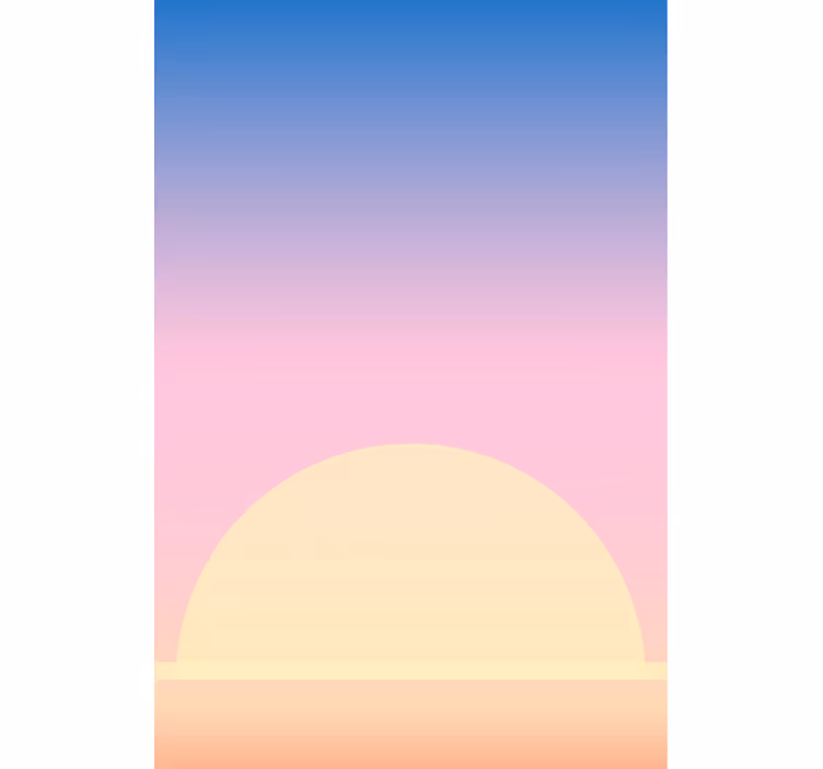 Tenda a rullo con stampa disegno dell'orizzonte del tramonto - TenStickers