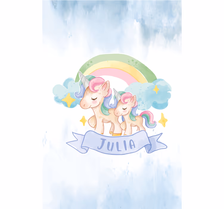 Tenda a rullo cameretta avventura unicorno - TenStickers