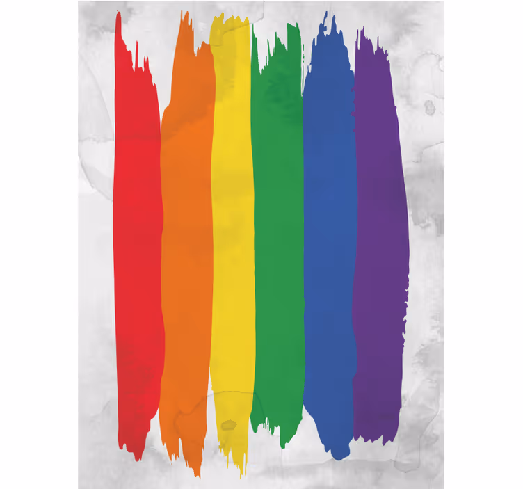 Tenda a rullo camera ragazzi strisce di pennello arcobaleno - TenStickers