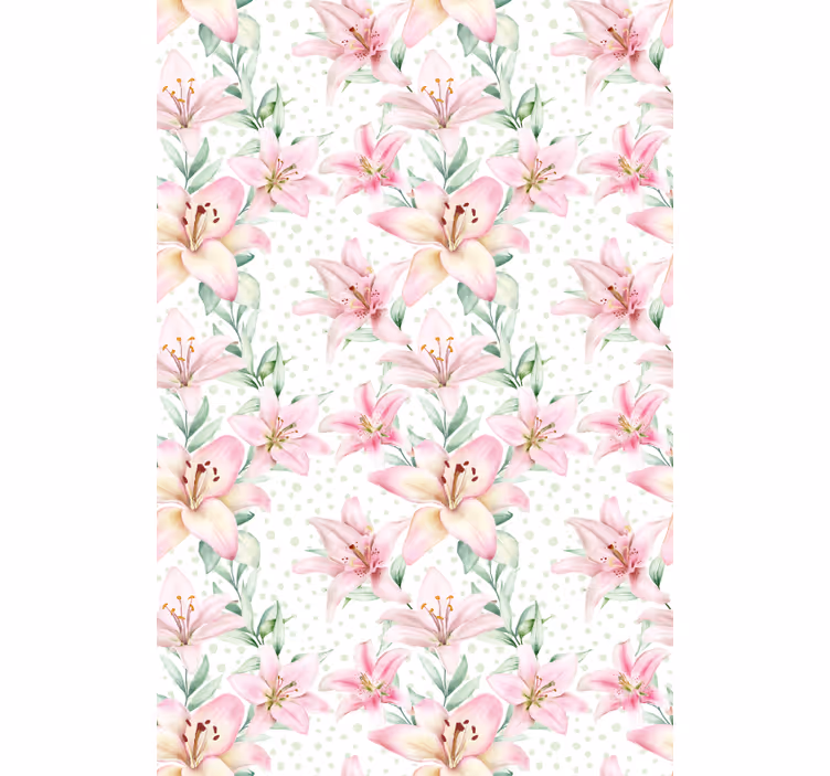 Tenda a rullo fiori e piante delicata eleganza floreale - TenStickers
