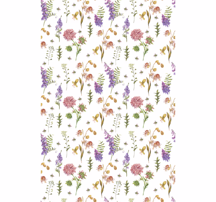 Tenda a rullo fiori e piante tema del giardino floreale - TenStickers