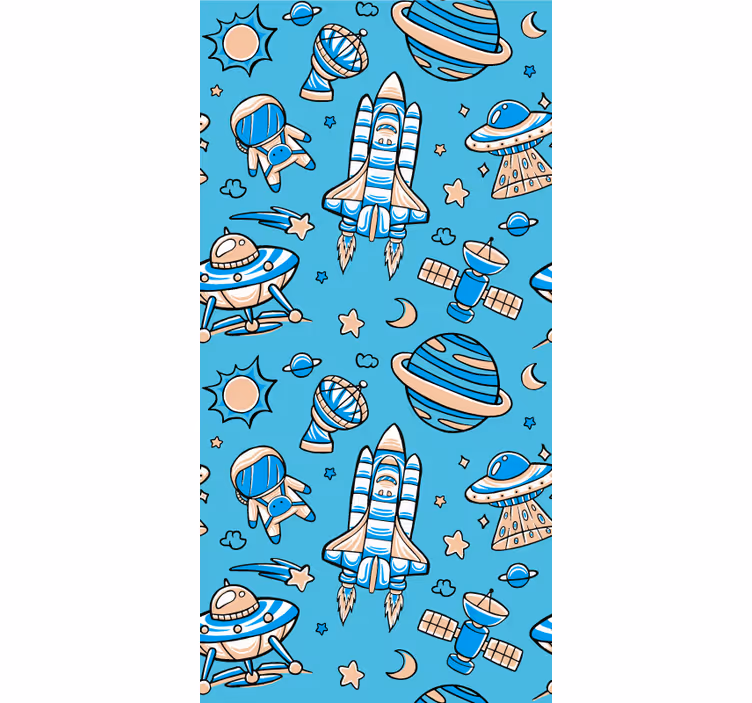 Tenda a rullo gamer avventure di esplorazione spaziale - TenStickers