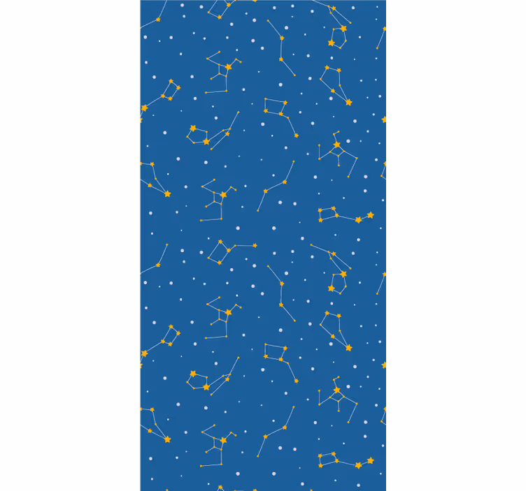 Tenda a rullo blu disegno del modello della costellazione - TenStickers