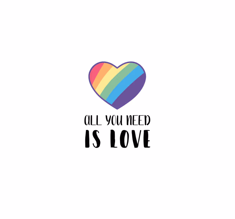 Tenda a rullo frasi tutto ciò di cui hai bisogno è l'amore - TenStickers