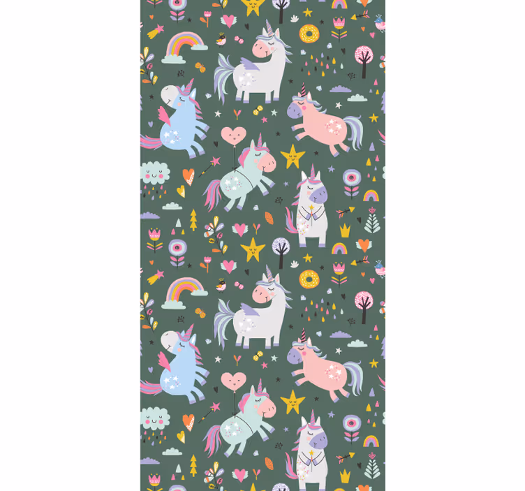 Tenda a rullo animali modelli di unicorno fantasy - TenStickers