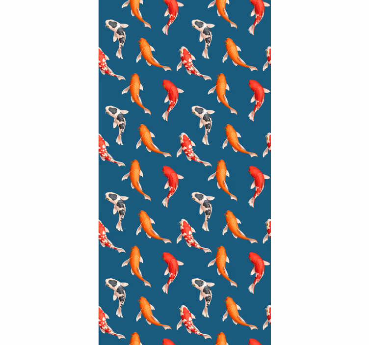 Tenda a rullo animali modello di pesce koi - TenStickers