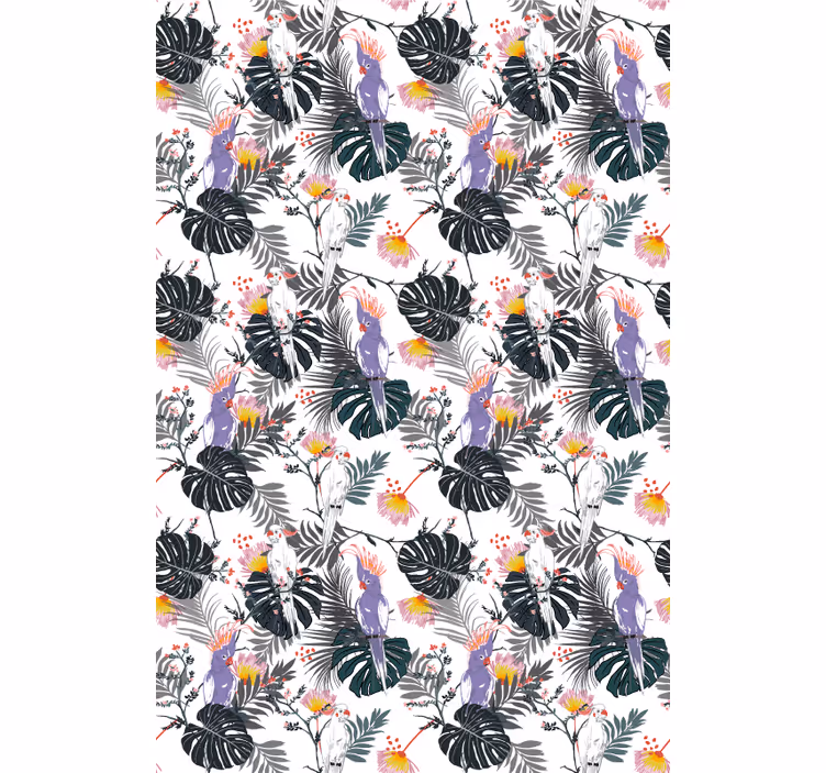 Tenda a rullo animali modello di uccelli tropicali - TenStickers