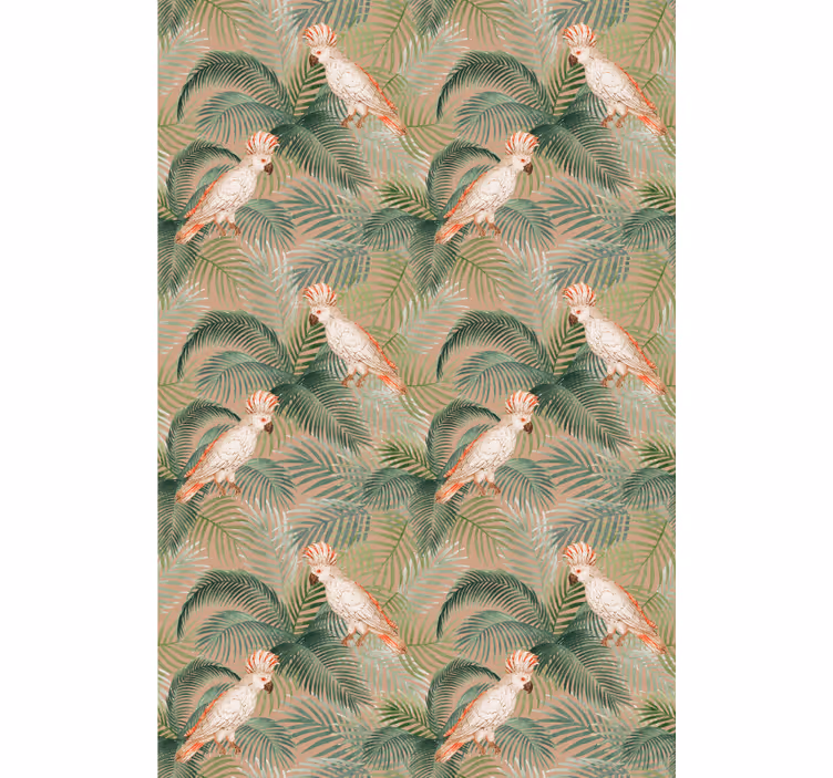 Tenda a rullo animali cacatua e foglie - TenStickers
