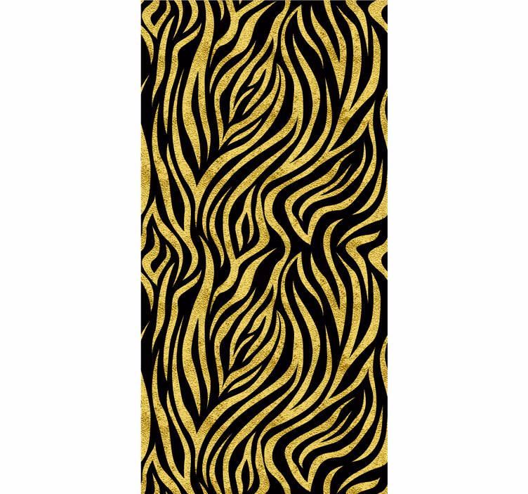 Tenda a rullo animali stampa di tigre gialla stilizzata - TenStickers