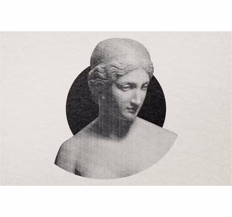 Tenda a rullo con stampa busto di scultura tradizionale - TenStickers