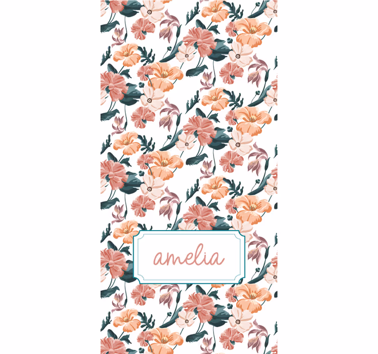 Tenda a rullo fiori e piante elegante design primaverile - TenStickers