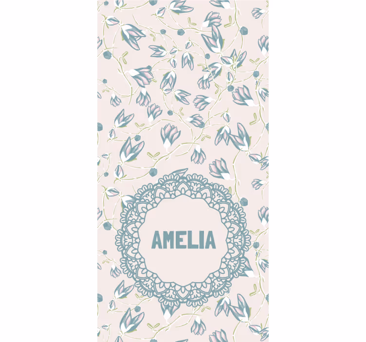 Tenda a rullo camera ragazzi con delicato motivo floreale - TenStickers