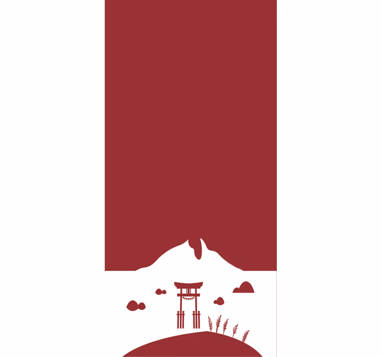 Tenda a rullo scena del cancello della montagna - TenStickers