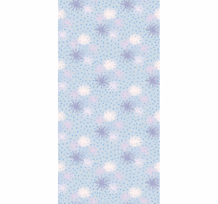 Tenda a rullo fiori e piante motivo floreale scoppiettante - TenStickers