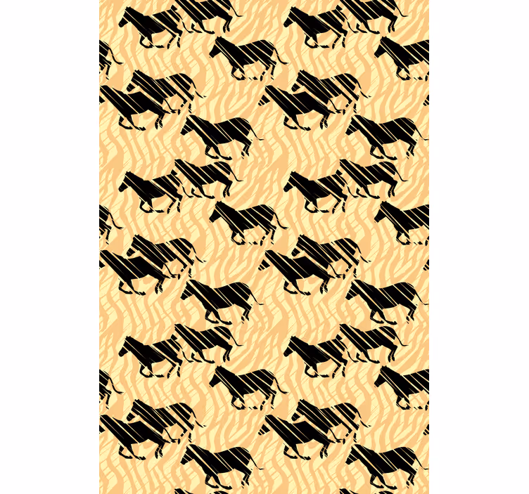 Tenda a rullo animali motivo a cavallo stilizzato - TenStickers