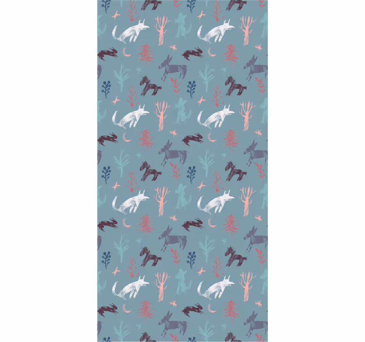 Tenda a rullo animali motivo degli animali del bosco - TenStickers