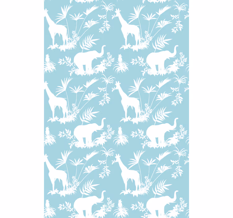 Tenda a rullo animali elefanti e giraffe - TenStickers