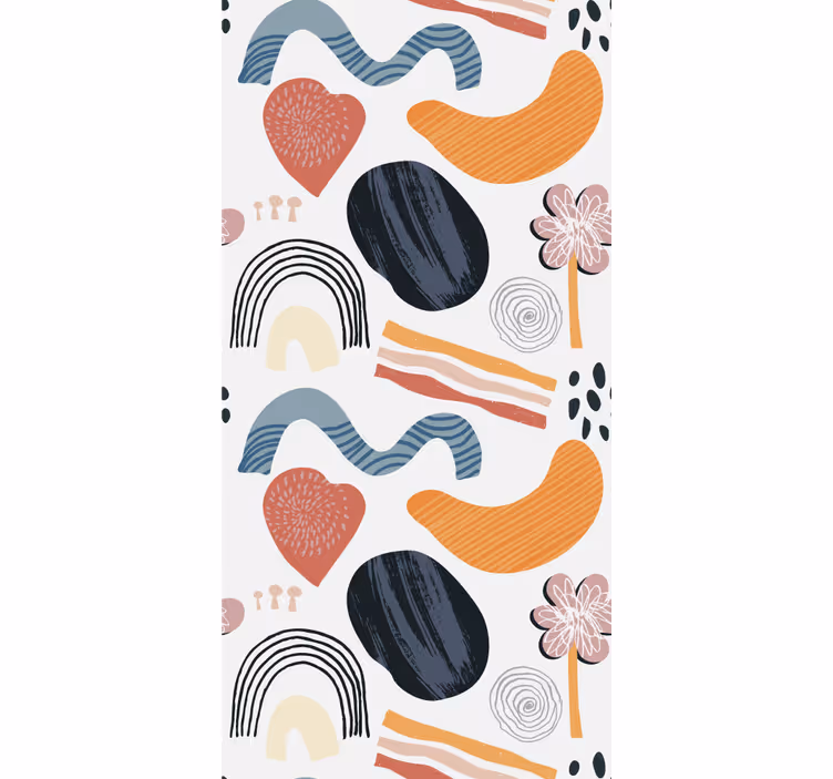 Tenda a rullo con stampa forme pastello astratte - TenStickers