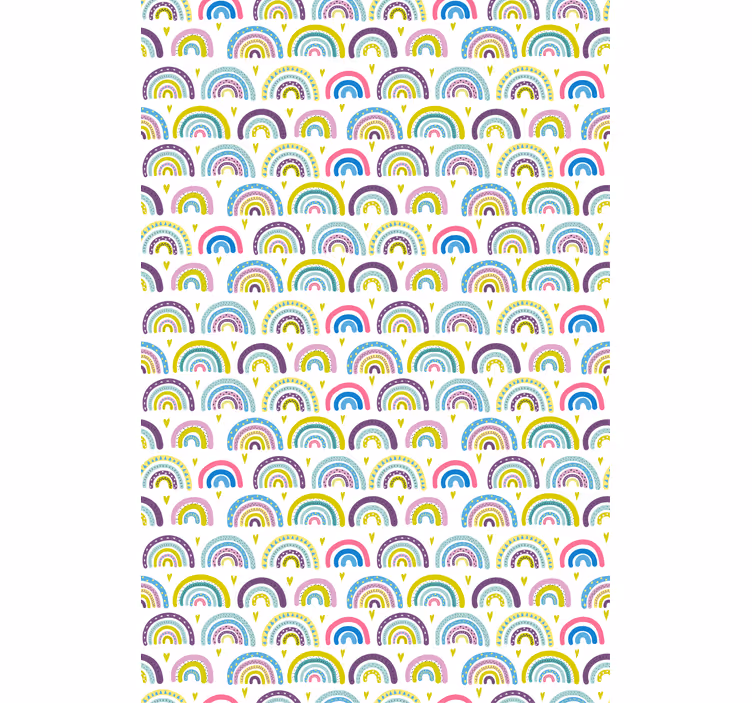 Tenda a rullo divertente modello di arcobaleni colorati - TenStickers