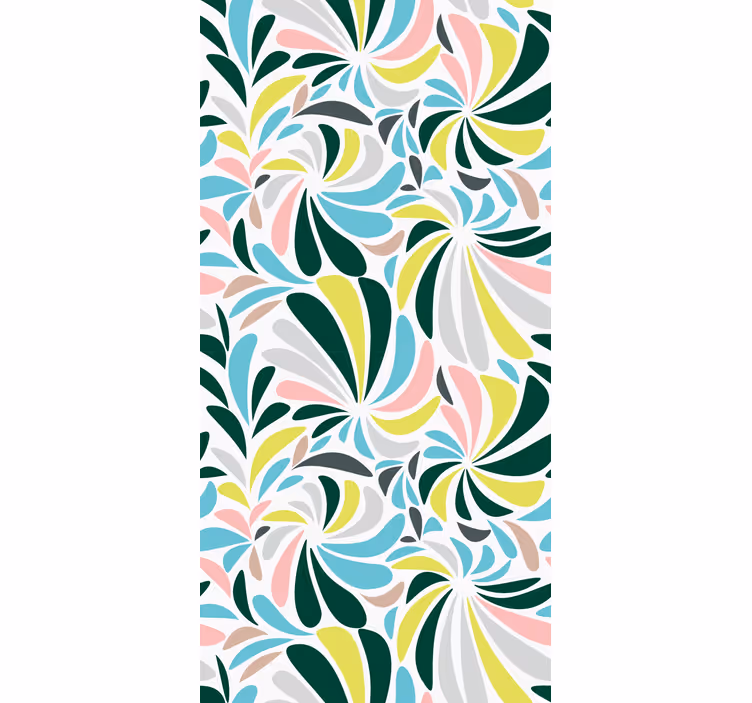 Tenda a rullo fiori e piante motivo floreale elegante - TenStickers