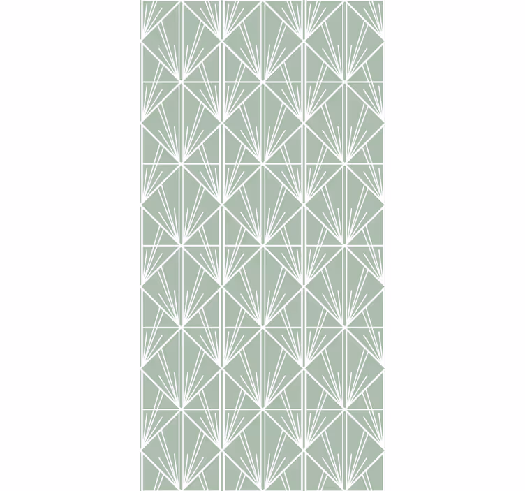 Tenda da ufficio a rullo motivo geometrico a foglie - TenStickers