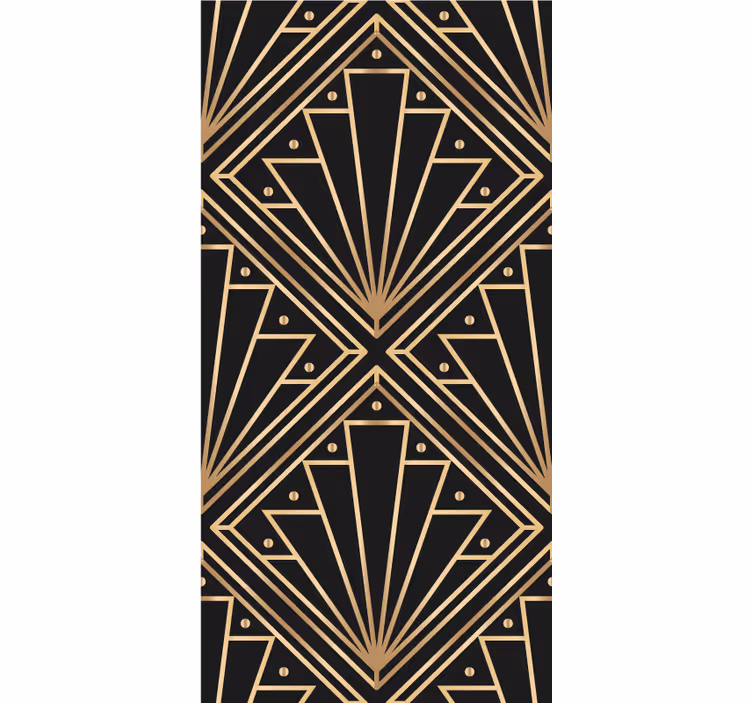 Tenda a rullo elegante Forme dorate "art deco" - TenStickers